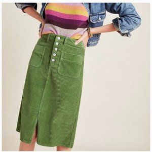 Pilcro + Letterpress Corduroy Pencil Skirt